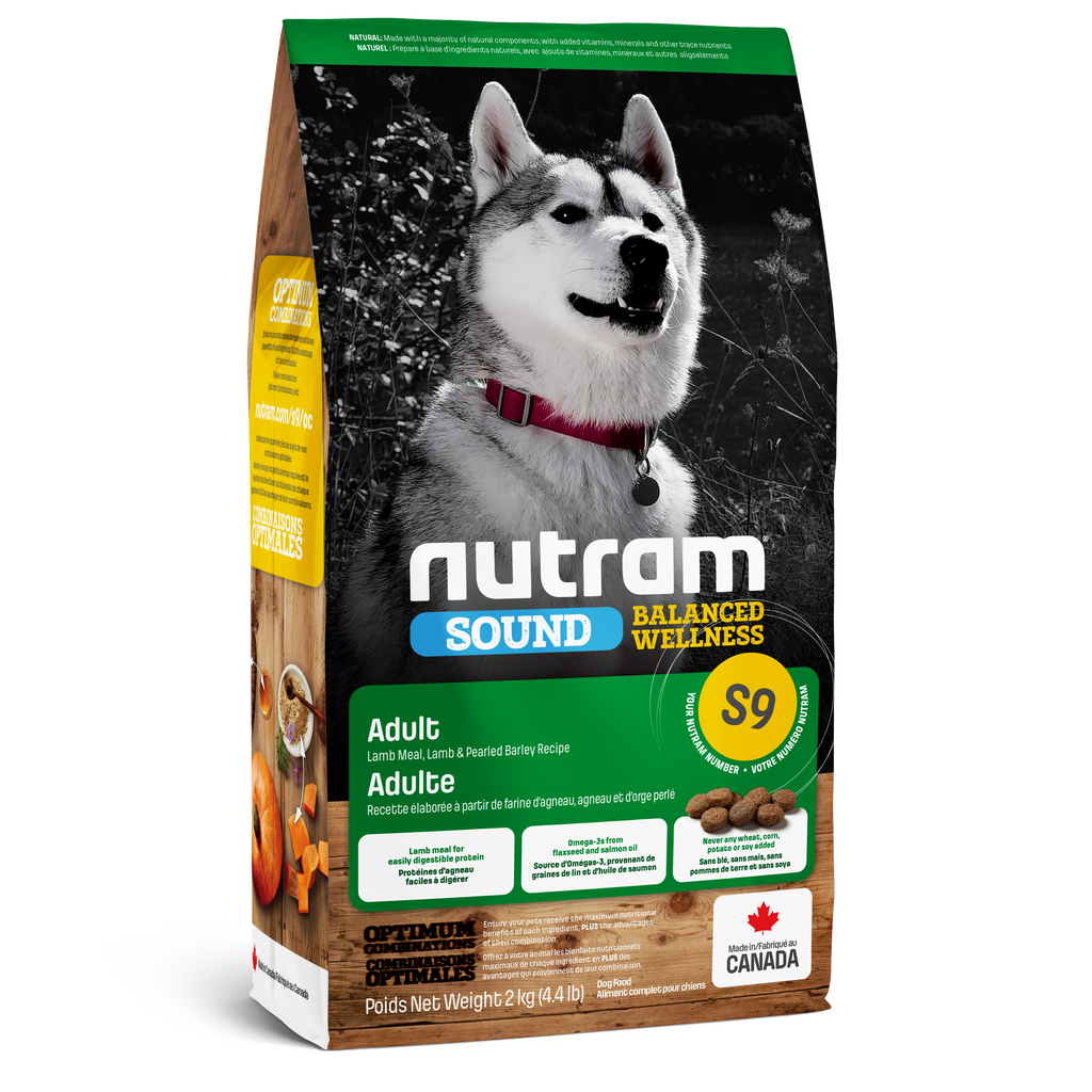 Nutram S9 - Adulte Recette à l’agneau frais et à l’orge perlé - 2KG