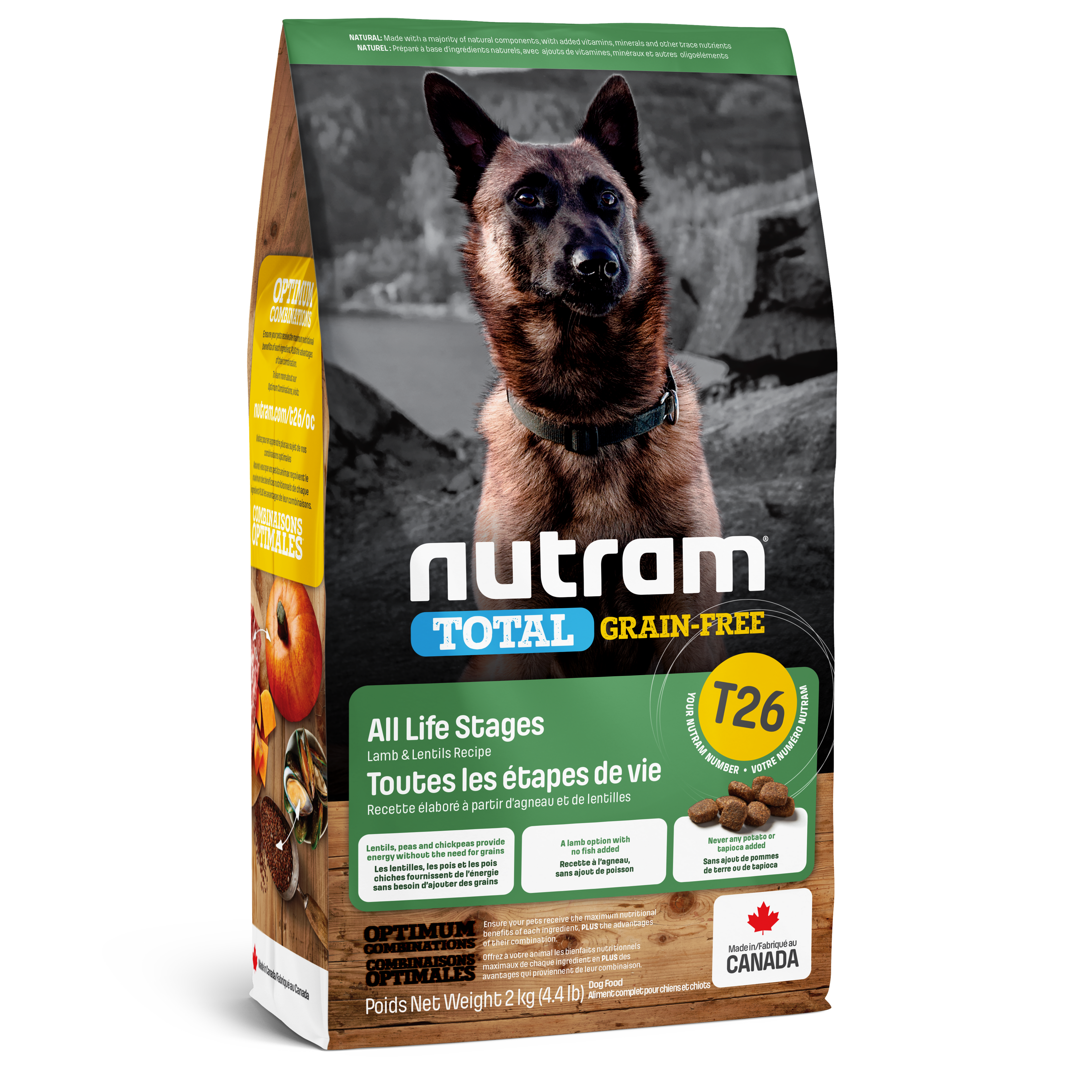 Nutram T26 - Toutes les étapes de vie Recette à l’agneau frais et aux lentilles - 11KG400