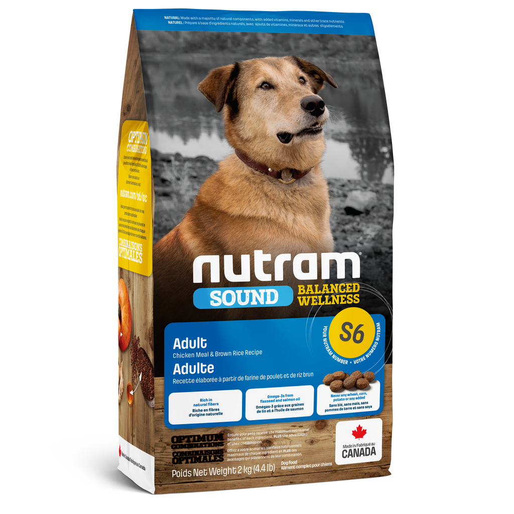 Nutram S6 - Adulte Recette au poulet frais et au riz complet 2kg