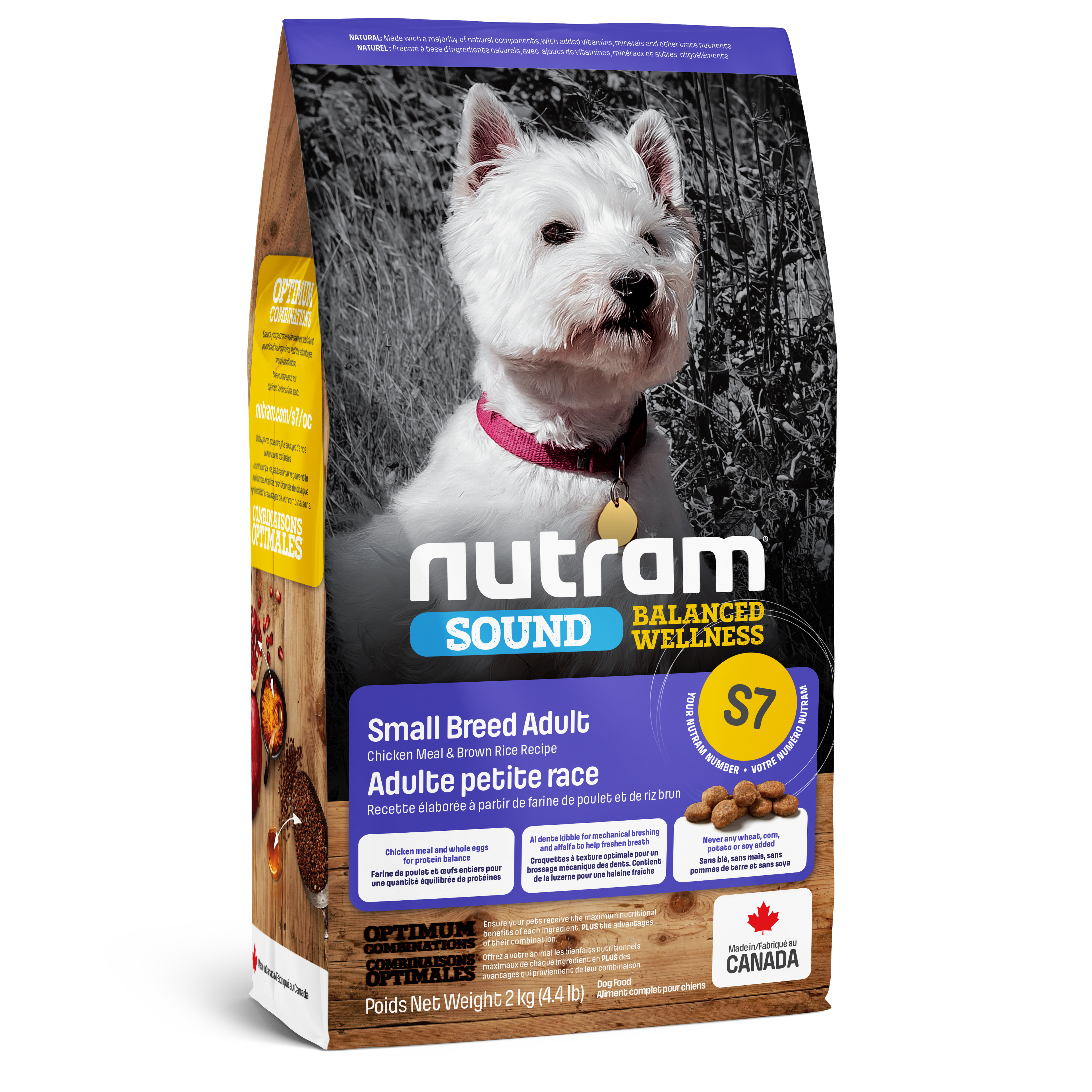 Nutram S7 - Adulte petite race Recette au poulet frais et au riz complet - 5Kg400