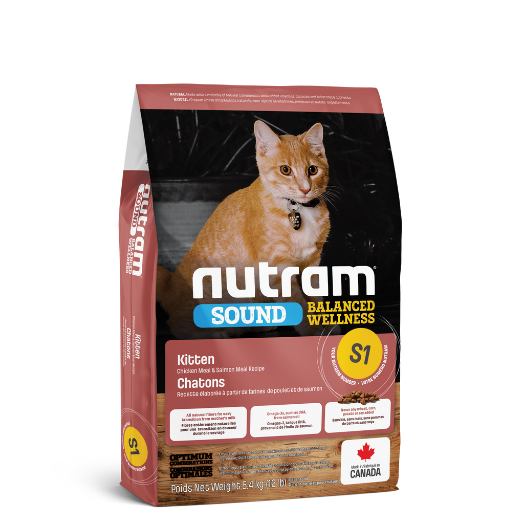 Nutram S1 - Chatons Recette au poulet frais et au saumon - 5KG400