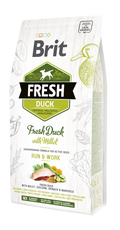 Brit Fresh - Canard et millet pour chiens adultes actifs (Run & Work) - 2KG500