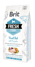 Brit Fresh - Poisson et citrouille pour chiens adultes de grande taille -Muscles et articulations - 2KG500