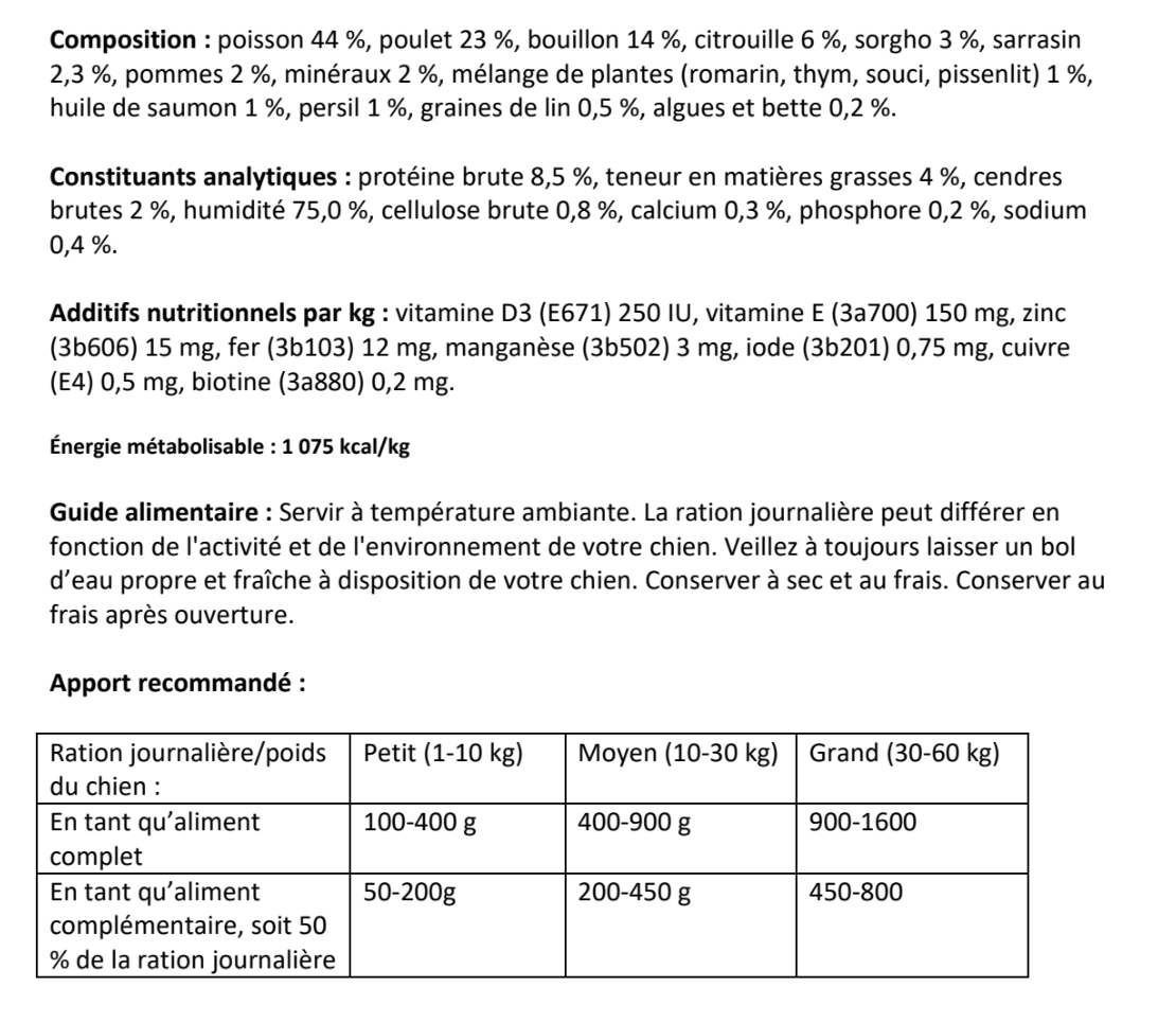 Brit Fresh - Poisson et citrouille- 400G